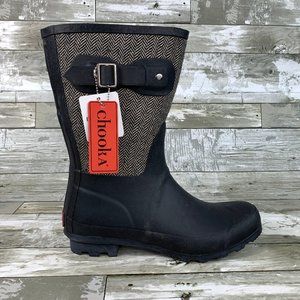 Chooka Womens Classic Mid Cafe Racer Rain Boots